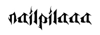 Black stylized text 'nailpilaaa' on a white background